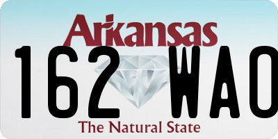 AR license plate 162WAO