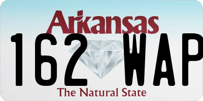 AR license plate 162WAP