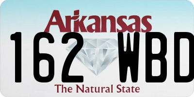 AR license plate 162WBD