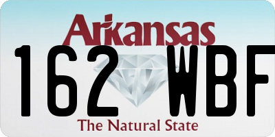 AR license plate 162WBF