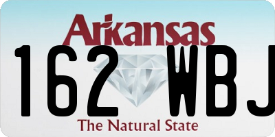 AR license plate 162WBJ