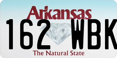 AR license plate 162WBK