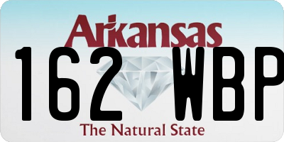 AR license plate 162WBP