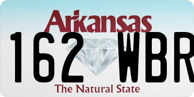 AR license plate 162WBR