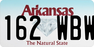 AR license plate 162WBW