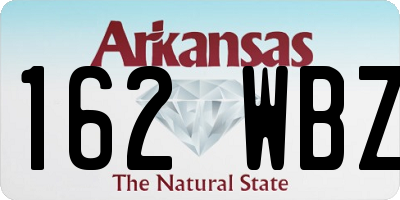 AR license plate 162WBZ