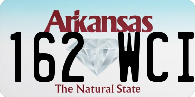 AR license plate 162WCI