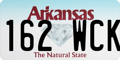 AR license plate 162WCK