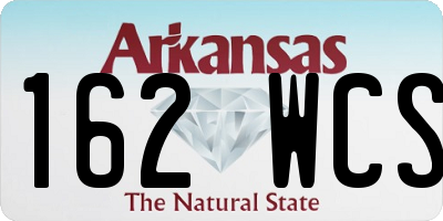 AR license plate 162WCS