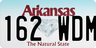AR license plate 162WDM