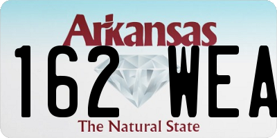AR license plate 162WEA
