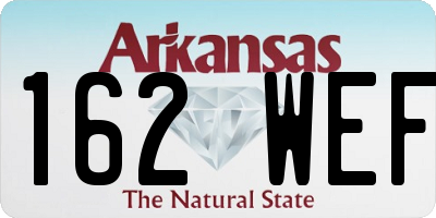 AR license plate 162WEF