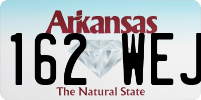 AR license plate 162WEJ