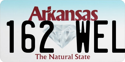 AR license plate 162WEL