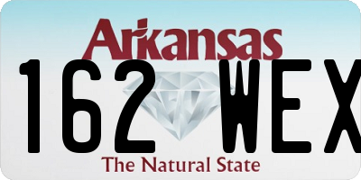 AR license plate 162WEX