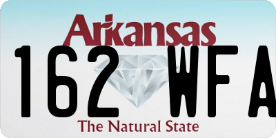 AR license plate 162WFA
