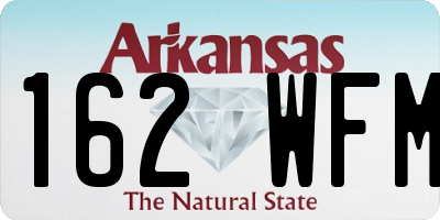 AR license plate 162WFM