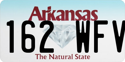 AR license plate 162WFV