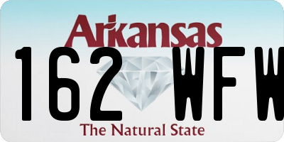 AR license plate 162WFW