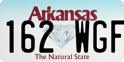 AR license plate 162WGF