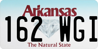 AR license plate 162WGI