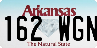 AR license plate 162WGN