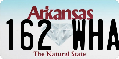 AR license plate 162WHA