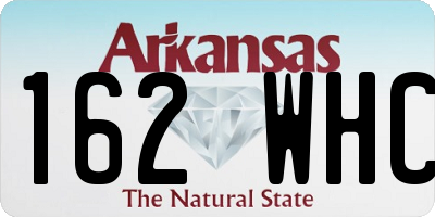 AR license plate 162WHC