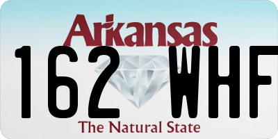 AR license plate 162WHF