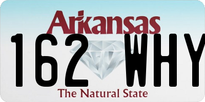 AR license plate 162WHY