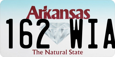 AR license plate 162WIA