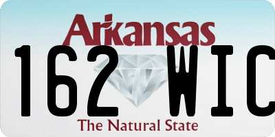 AR license plate 162WIC