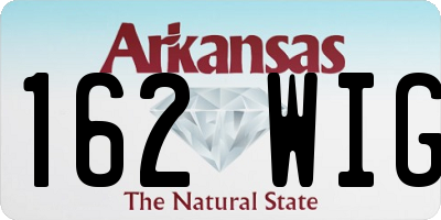 AR license plate 162WIG