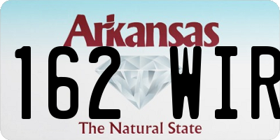 AR license plate 162WIR