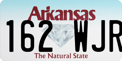 AR license plate 162WJR