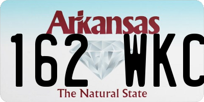 AR license plate 162WKC