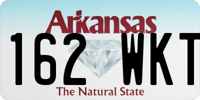 AR license plate 162WKT
