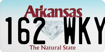 AR license plate 162WKY