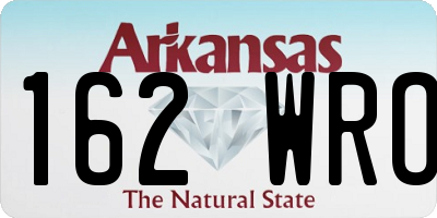 AR license plate 162WRO