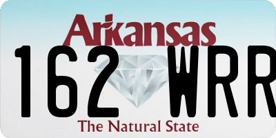 AR license plate 162WRR