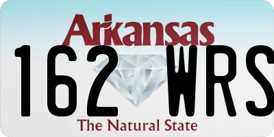AR license plate 162WRS