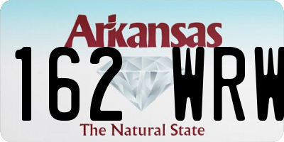 AR license plate 162WRW