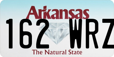 AR license plate 162WRZ