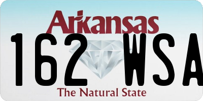 AR license plate 162WSA