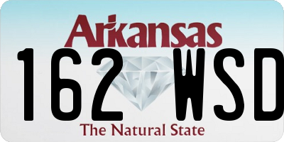 AR license plate 162WSD
