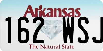 AR license plate 162WSJ