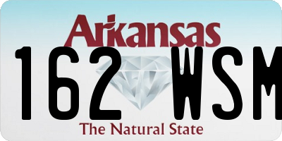 AR license plate 162WSM