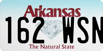 AR license plate 162WSN