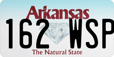 AR license plate 162WSP