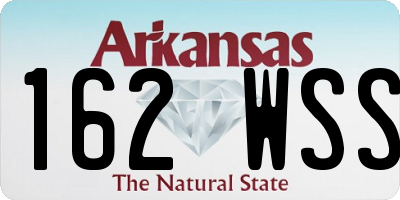 AR license plate 162WSS